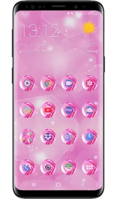 Theme Launcher Sparkling Pink android App screenshot 3